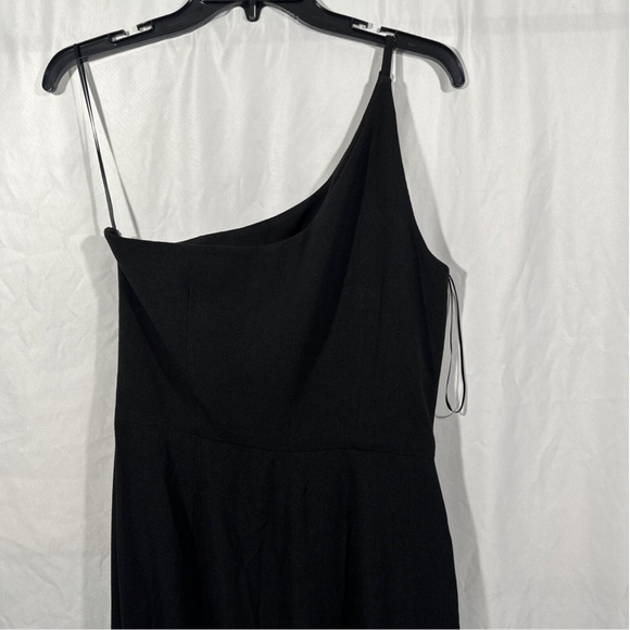 NEW Dress the Population [ Medium ] Amy One Shoulder Crepe‎ Gown in Black - Picture 11 of 14